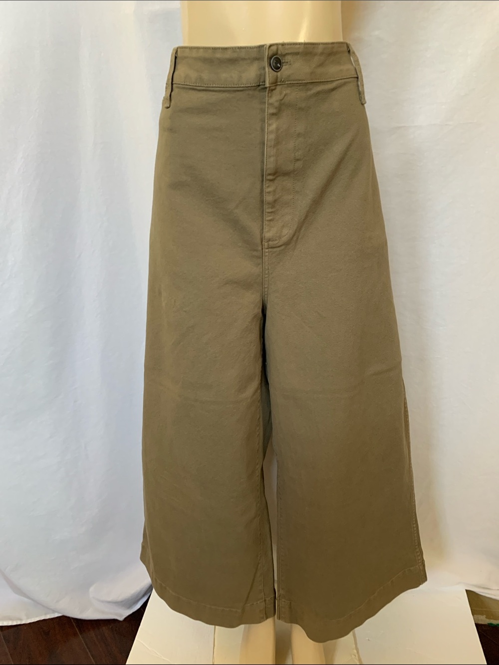 MADEWELL Women’s Jeans High-Rise Wide Leg Crop Pants in Olive Green Size 37
NWOT - Picture 1 of 5